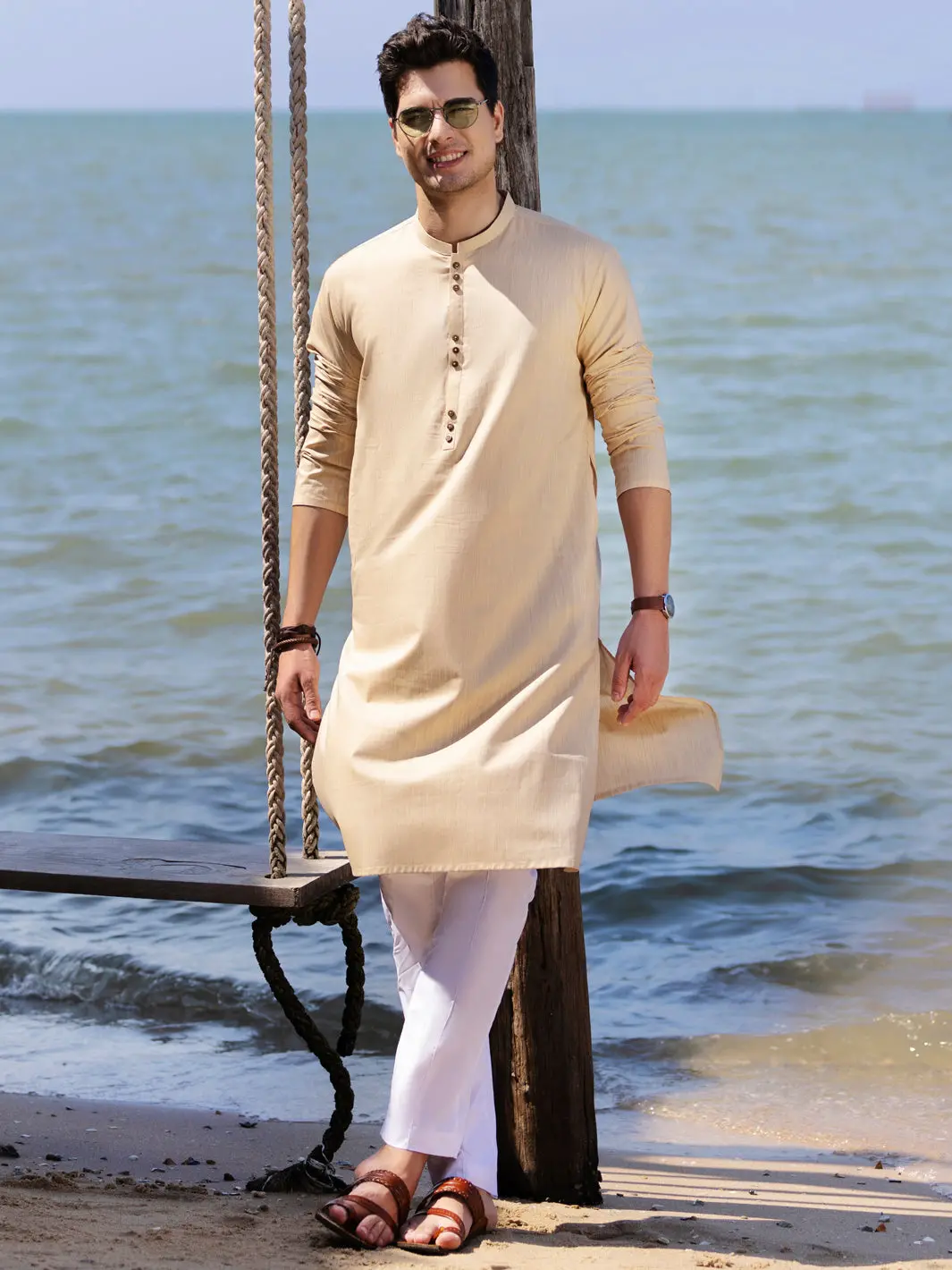 Cream Kurta - Al-K-987 1