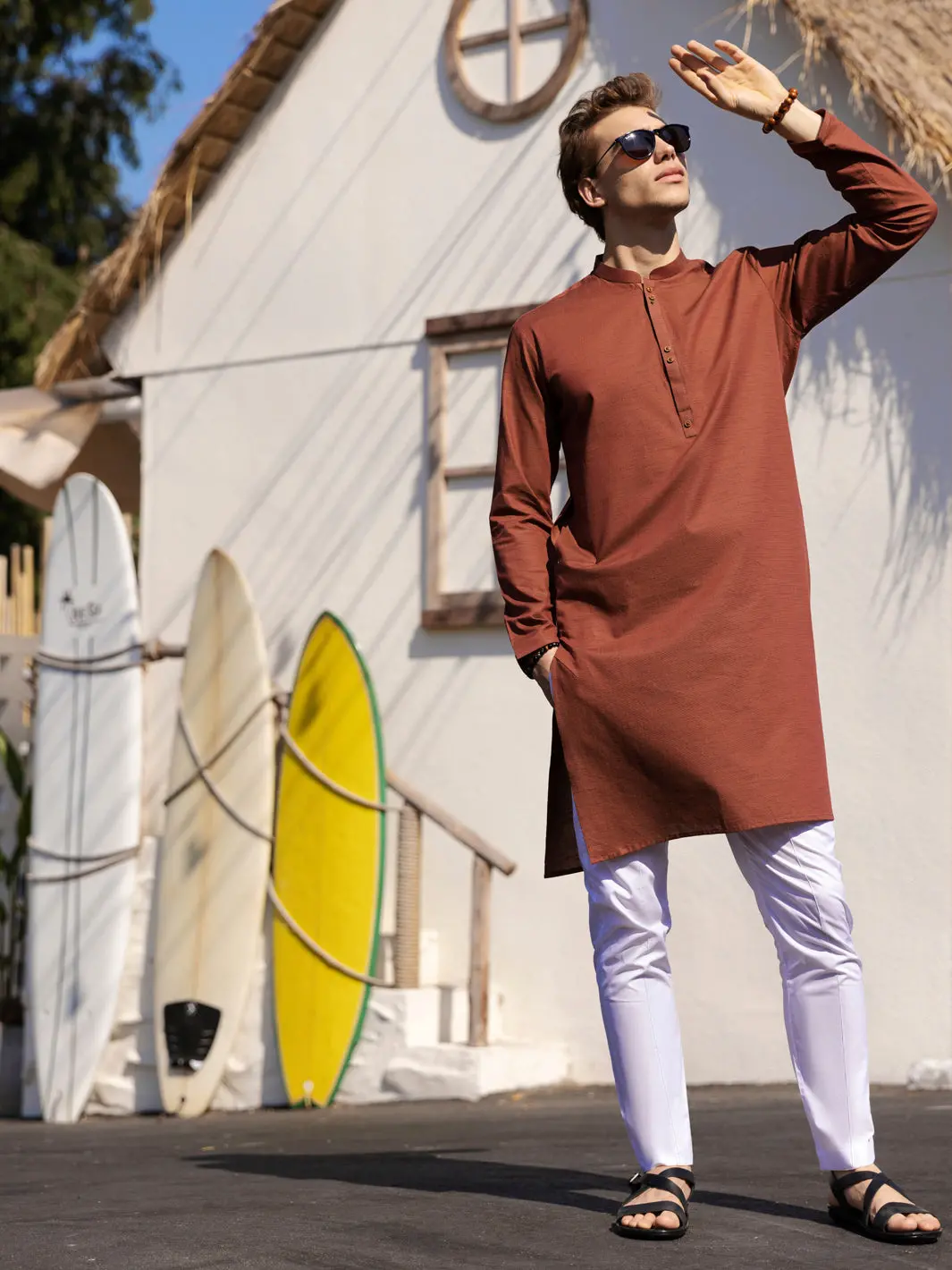 Orange Kurta - Al-K-989 1