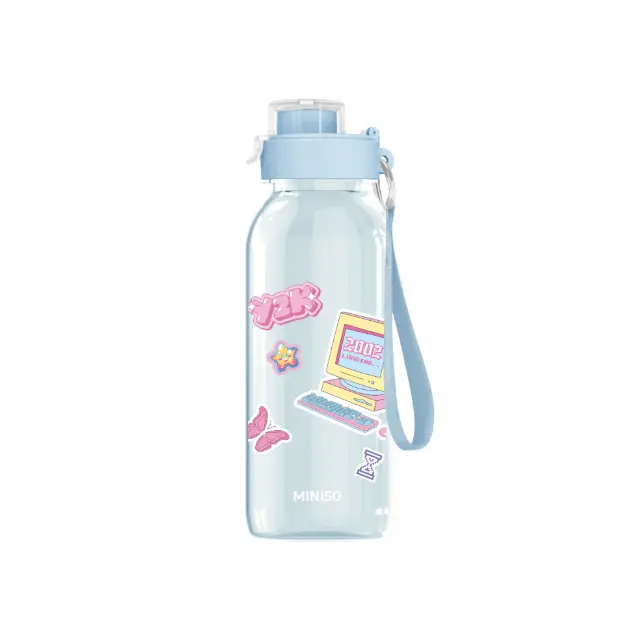 Diy Series Flip Top Plastic Bottle With Strap 1100Ml(Blue) 1