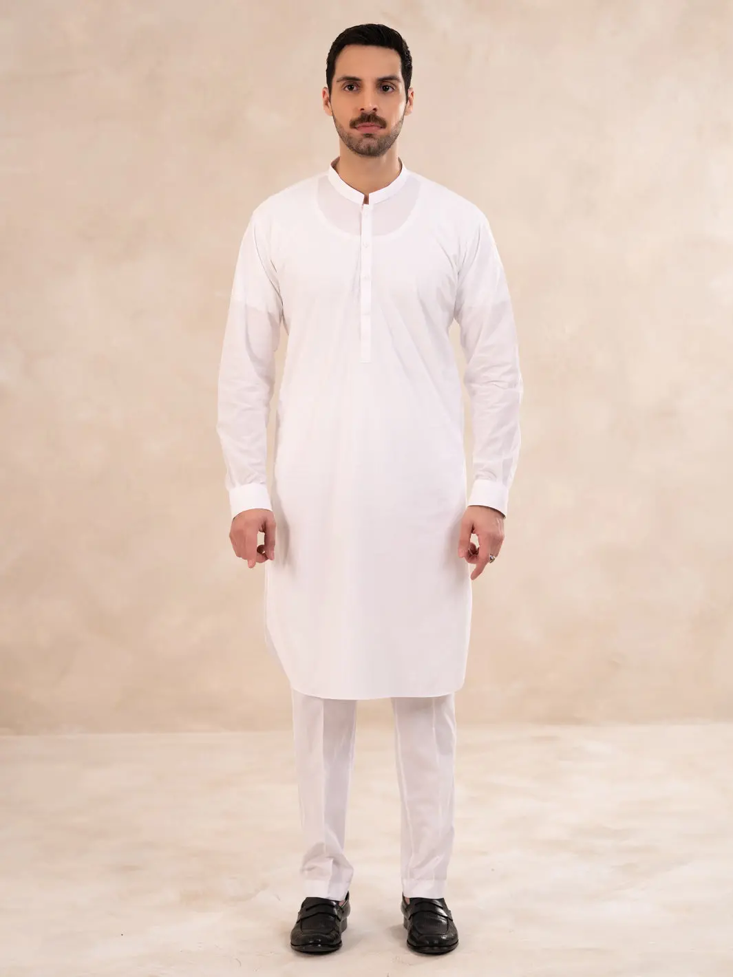 White Cotton Kurta Trouser - Albq-Kt-002-R9 1
