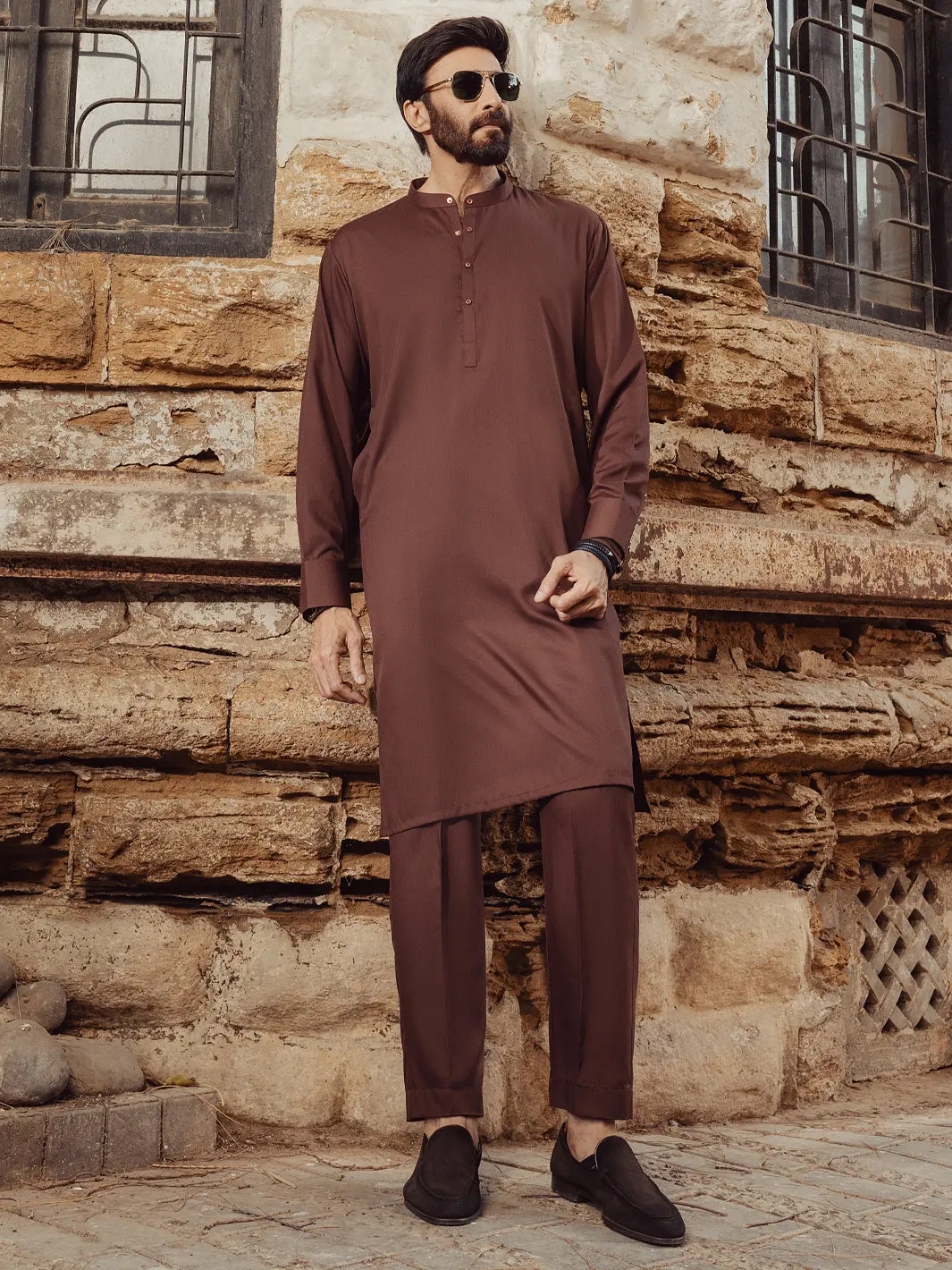 Maroon Plain Kurta Trousers - Alet-Kt-3006-R1 1