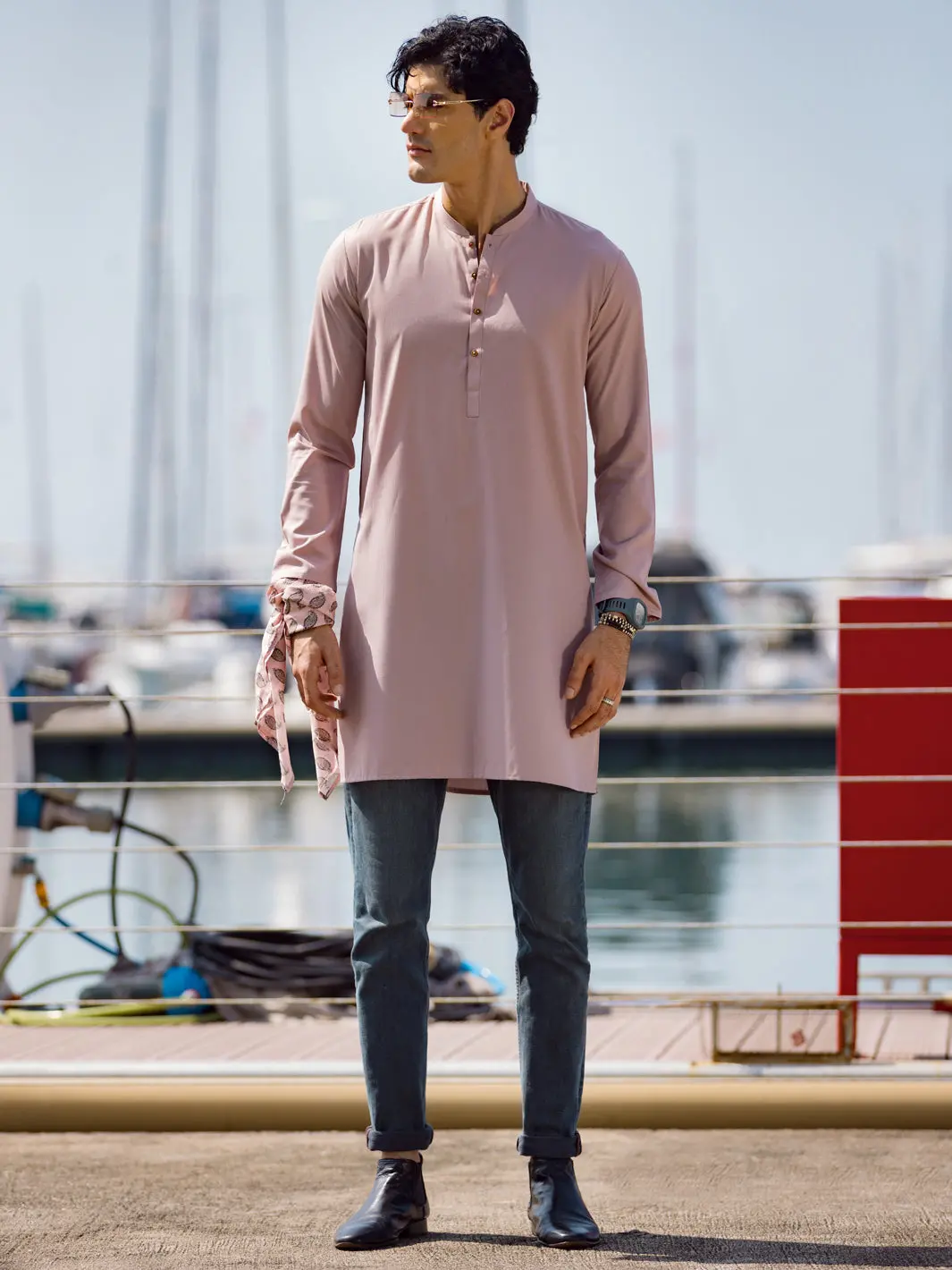 Pink Kurta - Al-K-1046 1