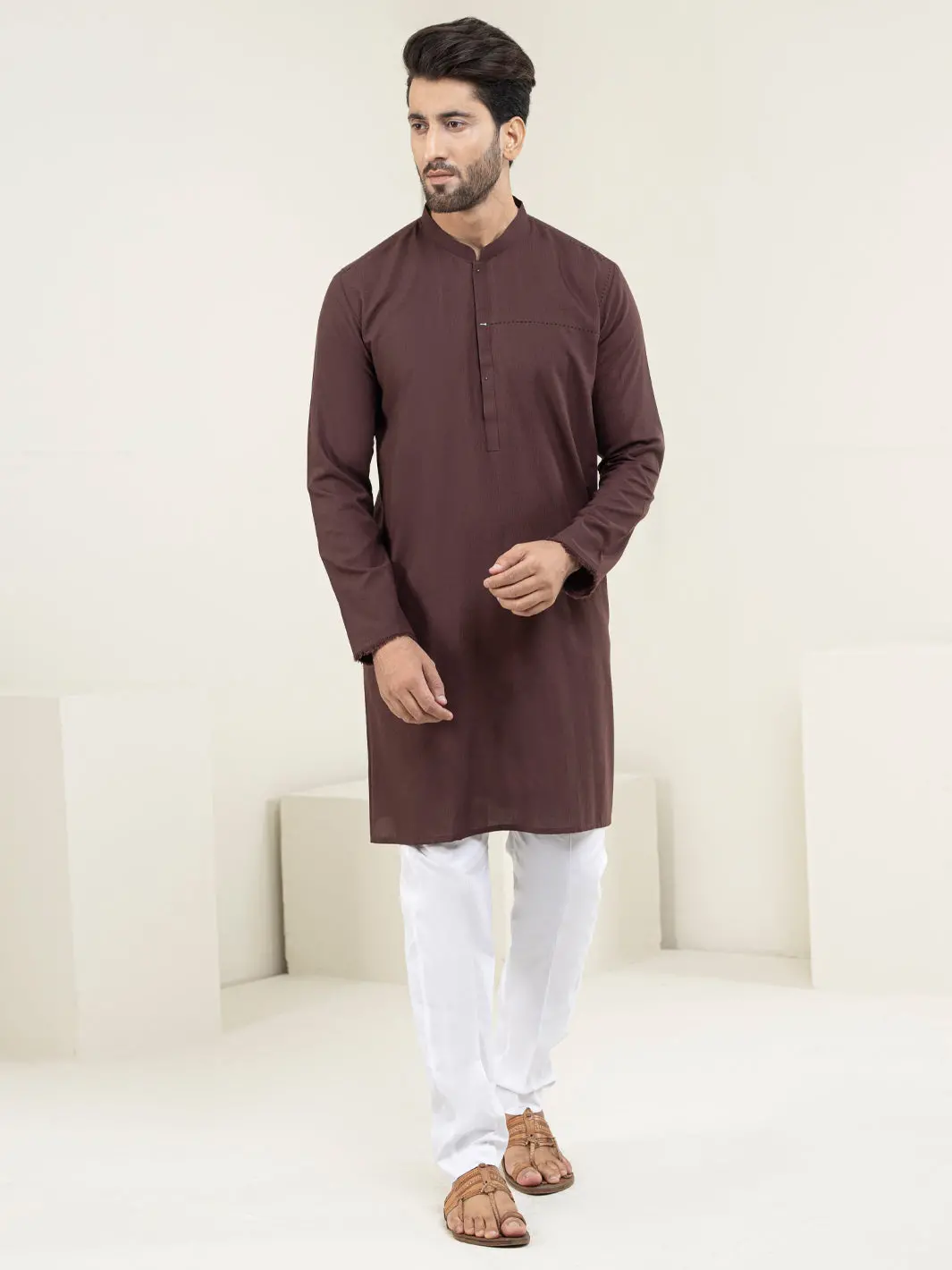Maroon Kurta - Al-K-1090 1
