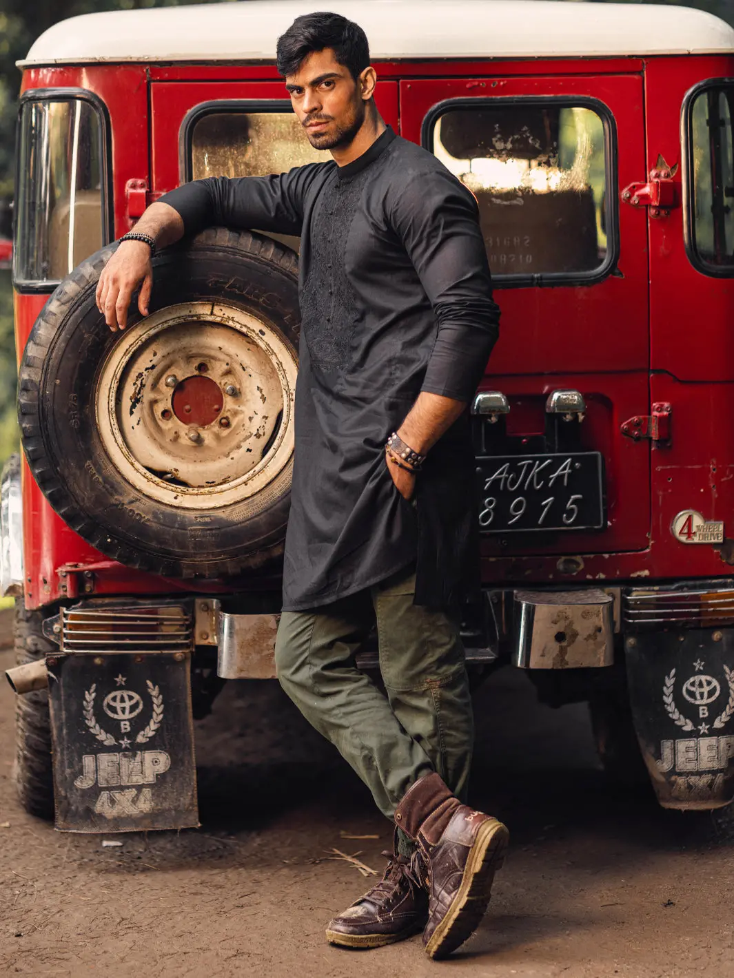 Black Kurta - Al-K-1135D 1