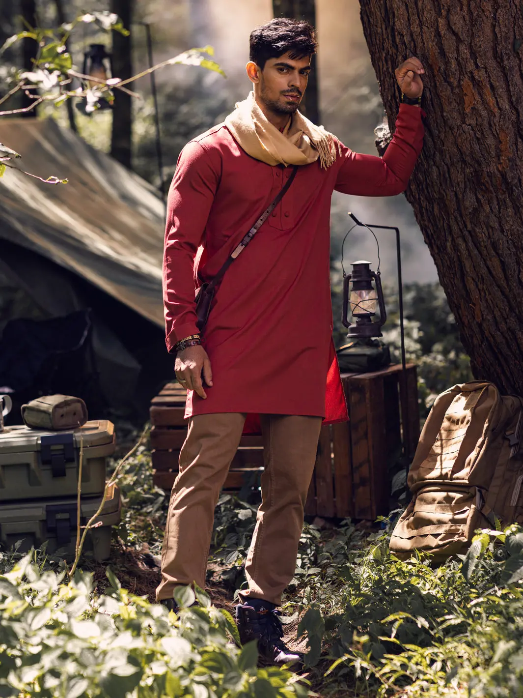 Red Kurta - Al-K-1143A 1