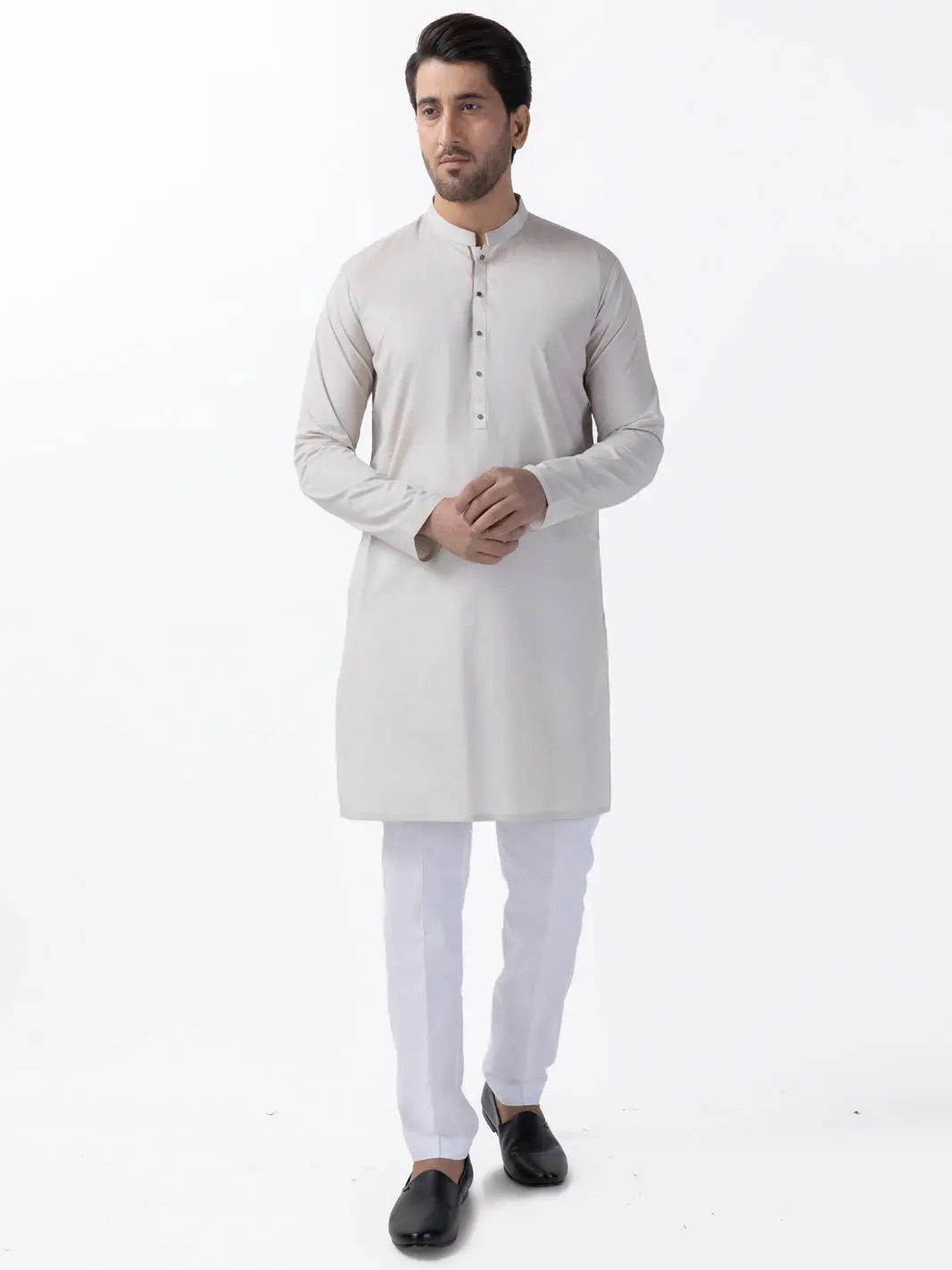 Light Sage Blended Kurta - Al-K-1169 1