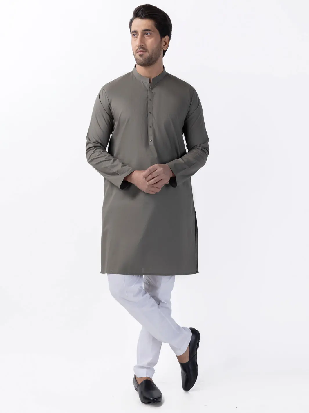 Green Blended Kurta - Al-K-1170 1