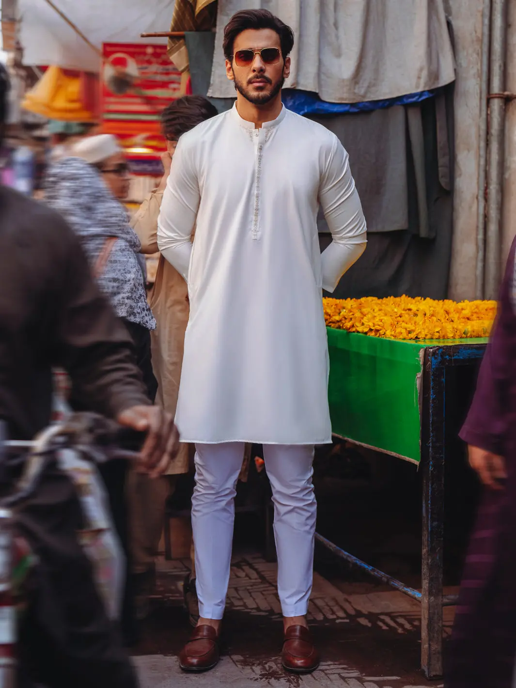 White Blended Kurta - Al-K-1254 1