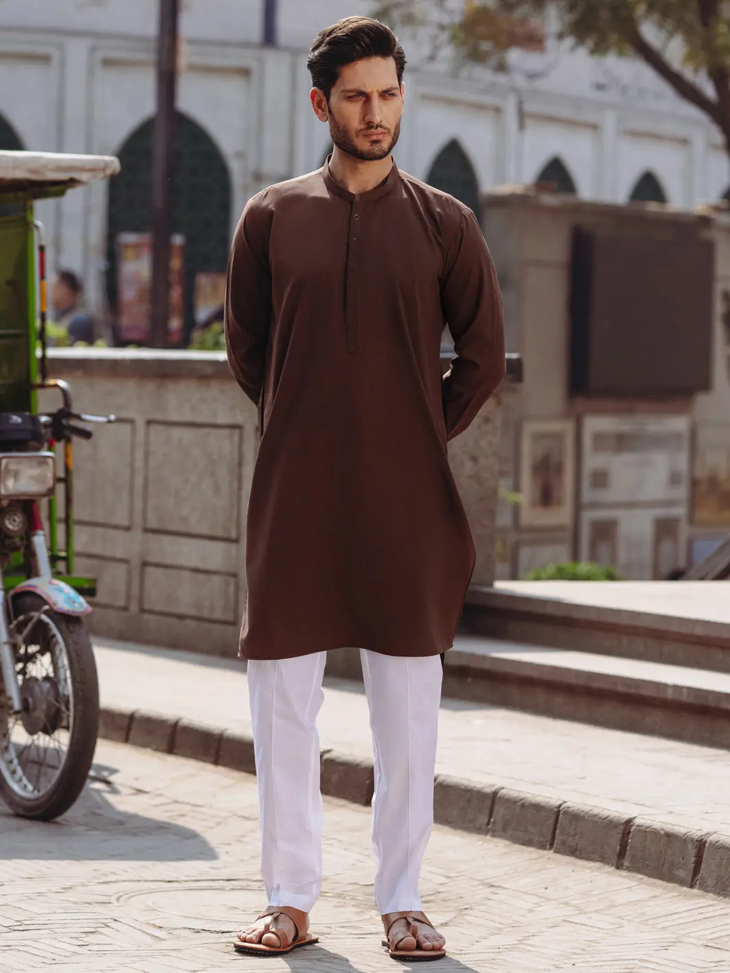 Brown Blended Kurta - Al-K-1257 1