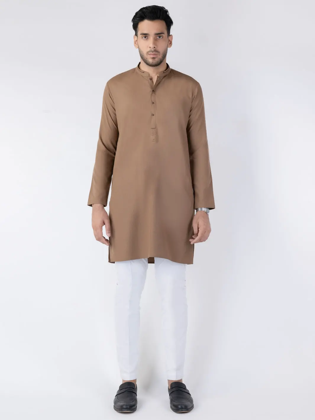 Brown Blended Kurta - Al-K-1262 1