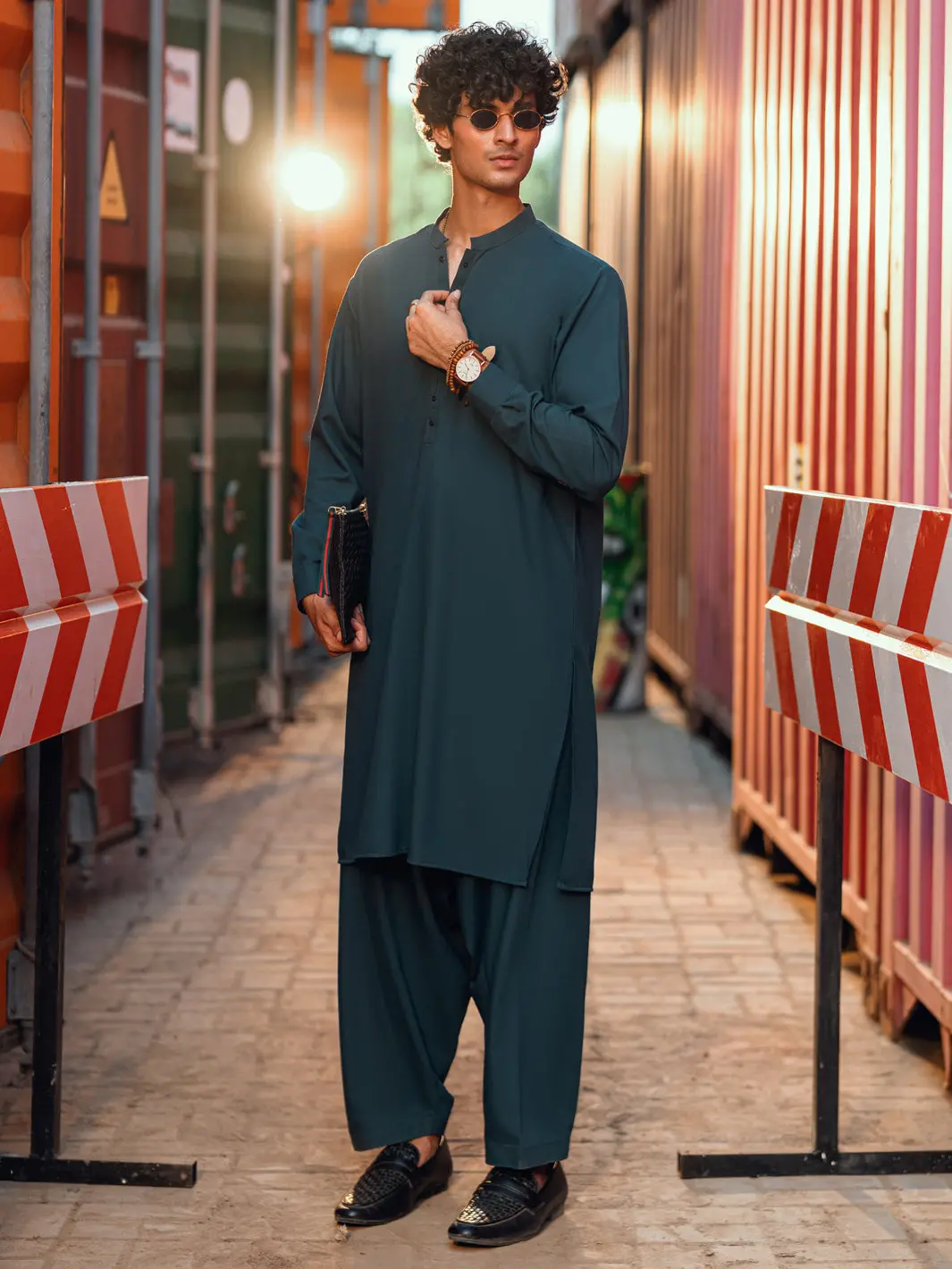 Green Cut & Sew Kameez Shalwar - Al-Ks-3133 1