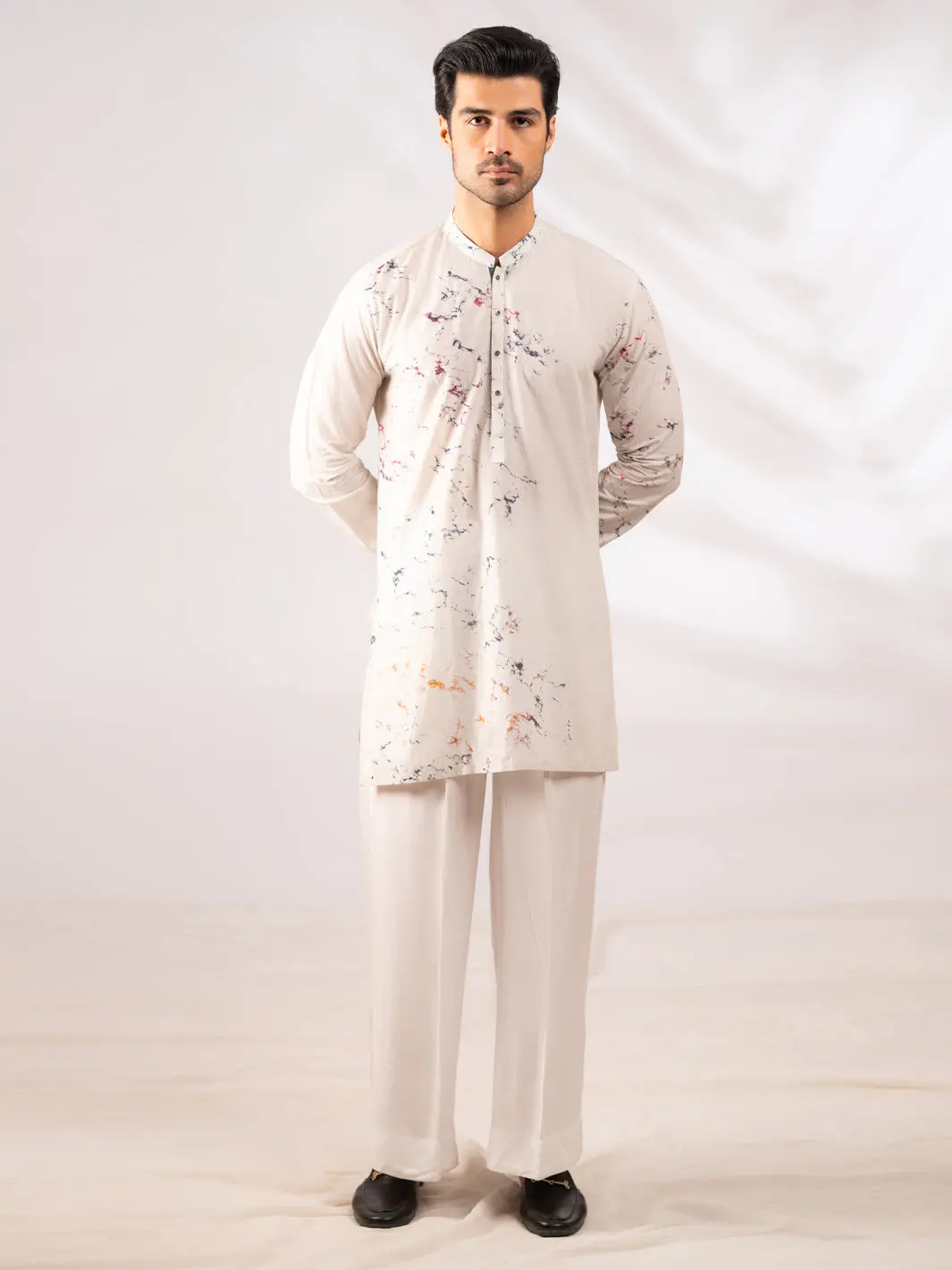 Sky Blue Cotton Kurta - Al-K-1284 1