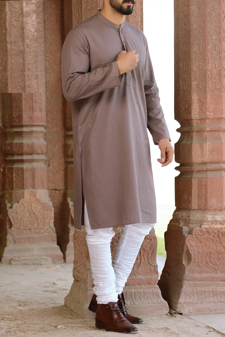 Purple Cotton Kurta - Al-K-620 1