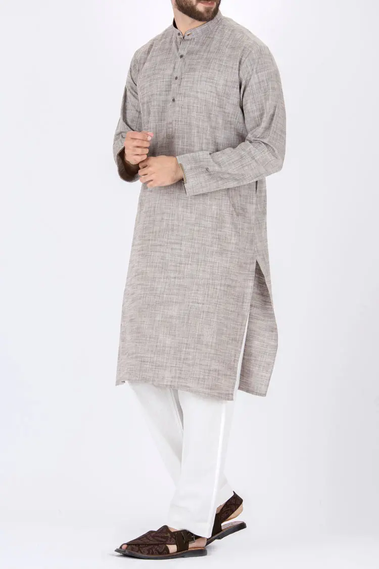 Grey Blended Kurta - Al-K-693 1