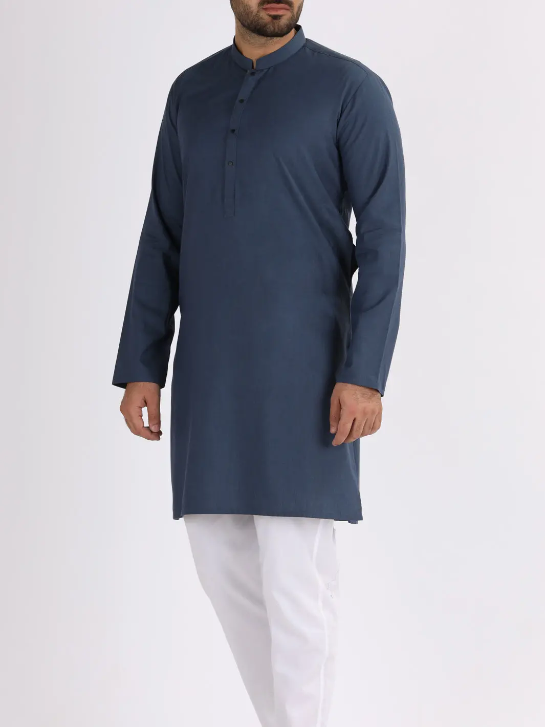 Blue Blended Kurta - Al-K-821 1