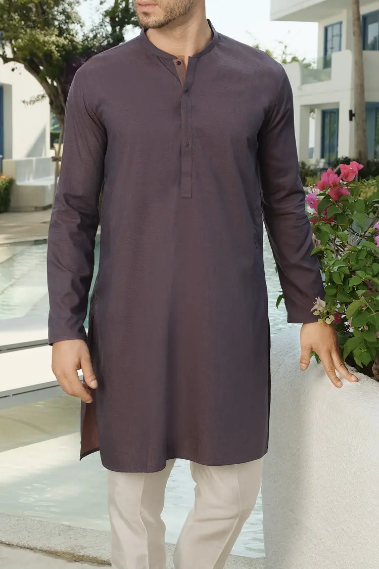Purple Blended Kurta - Al-K-823 1