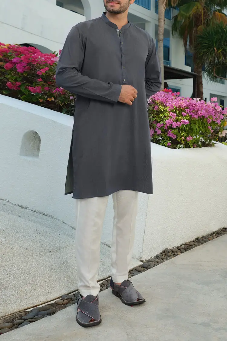 Green Blended Kurta - Al-K-824 1