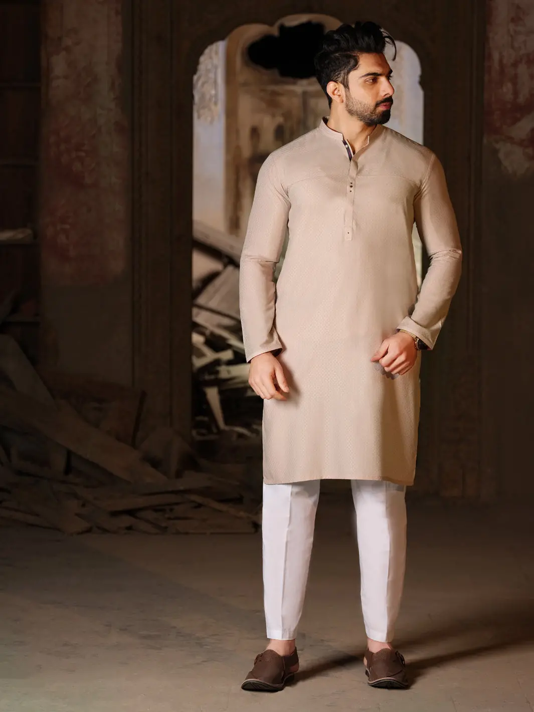 Sand Blended Kurta - Al-K-866 1