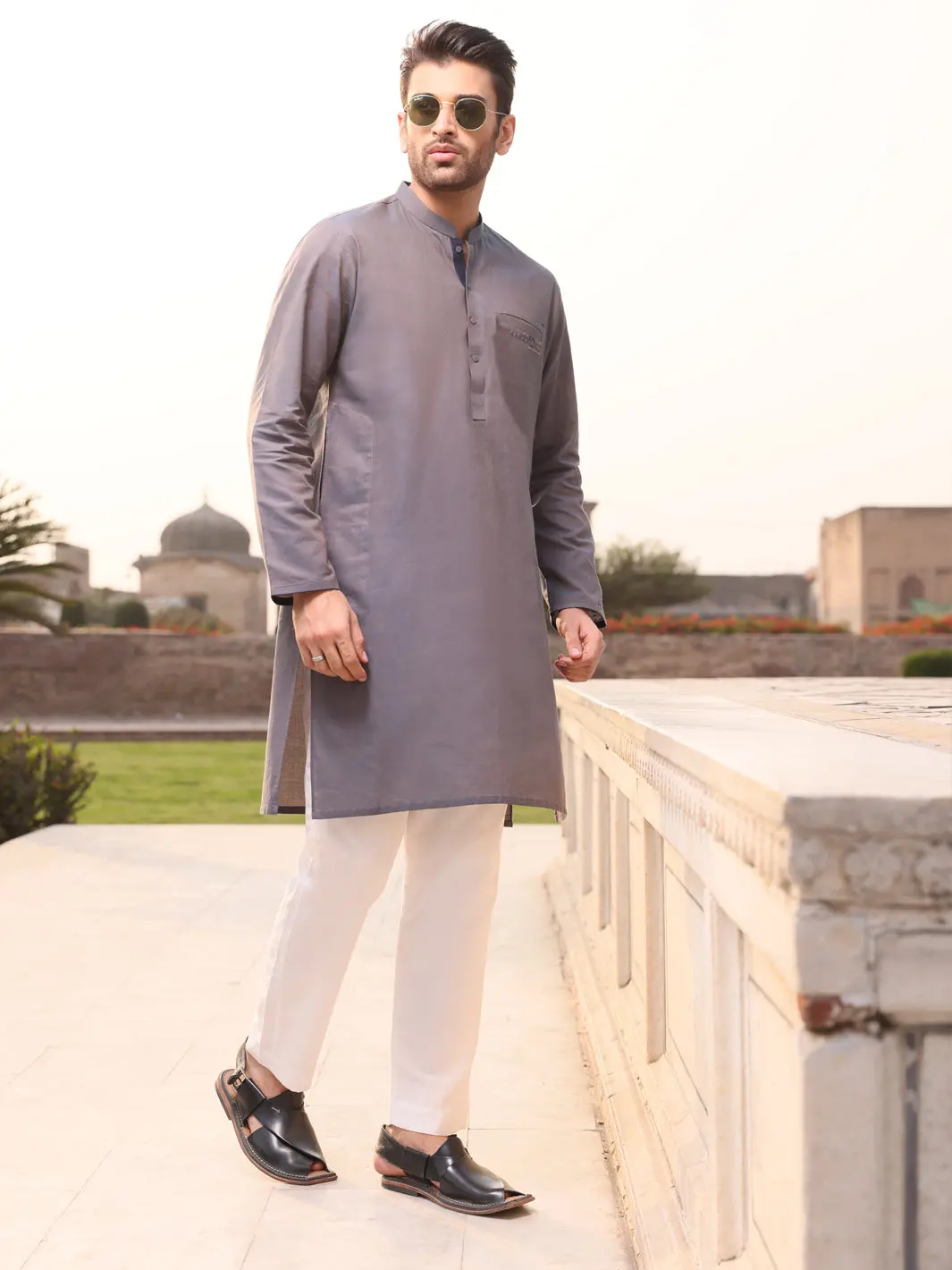 Purple Cotton Kurta - Al-K-903 1