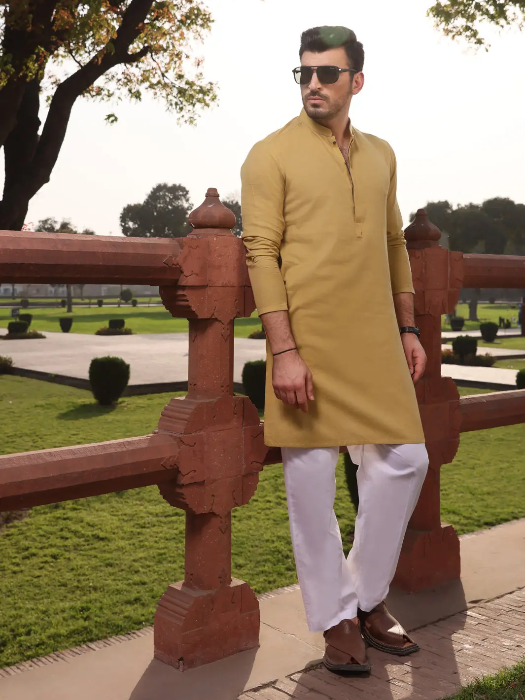 Light Green Cotton Kurta - Al-K-911 1