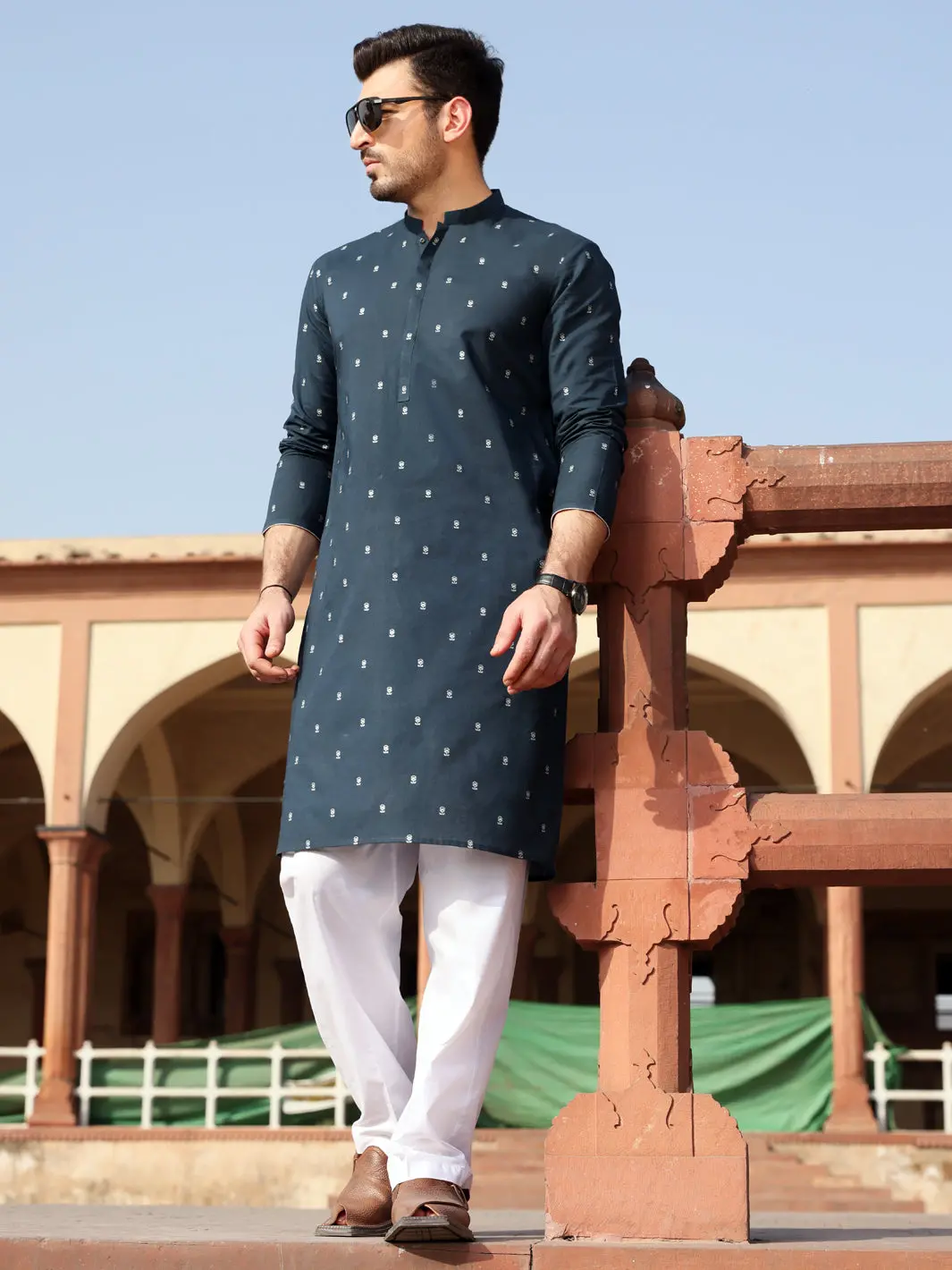 Blue Blended Kurta - Al-K-913A 1