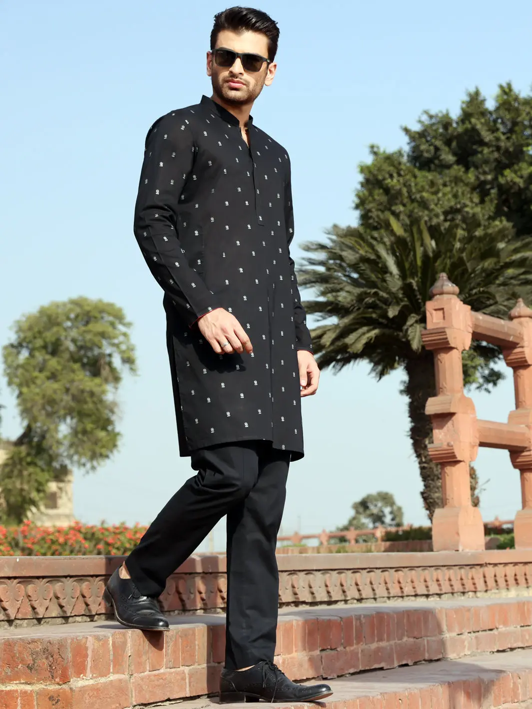 Black Blended Kurta - Al-K-913C 1