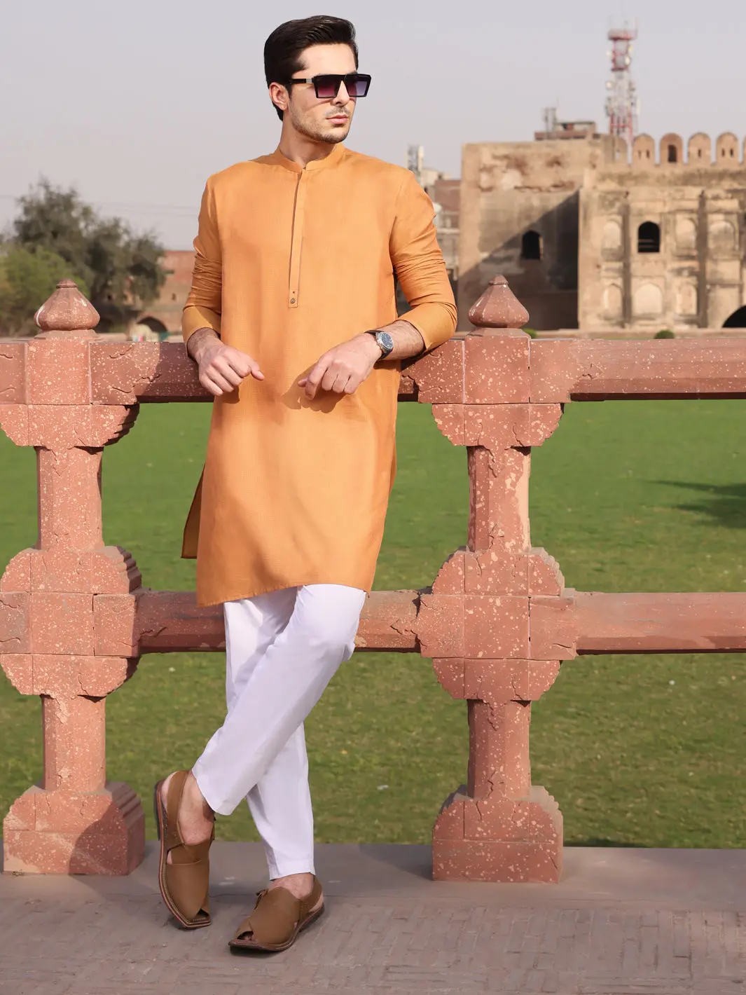 Mustard Cotton Kurta - Al-K-924 1