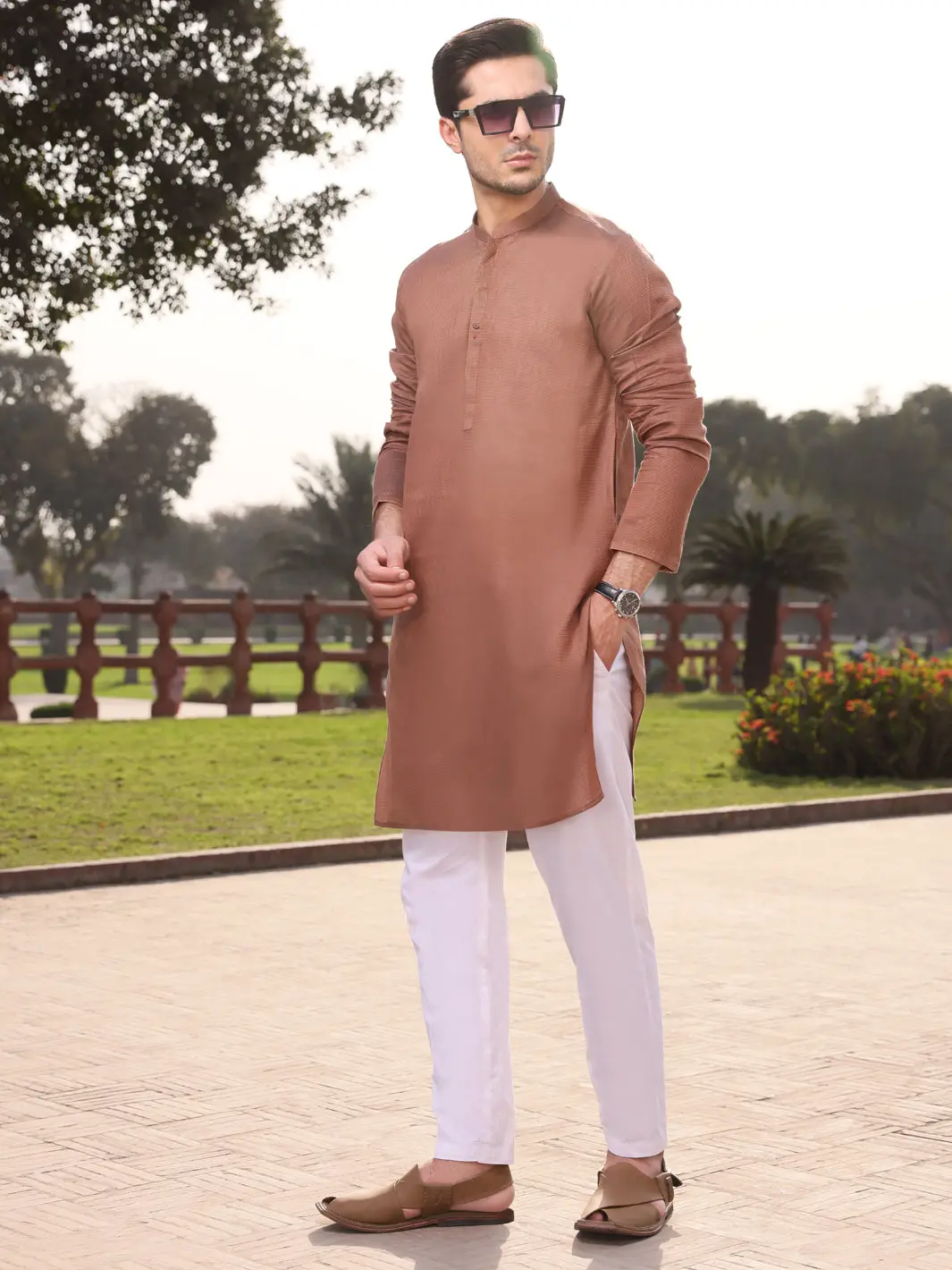 Brown Cotton Kurta - Al-K-926 1