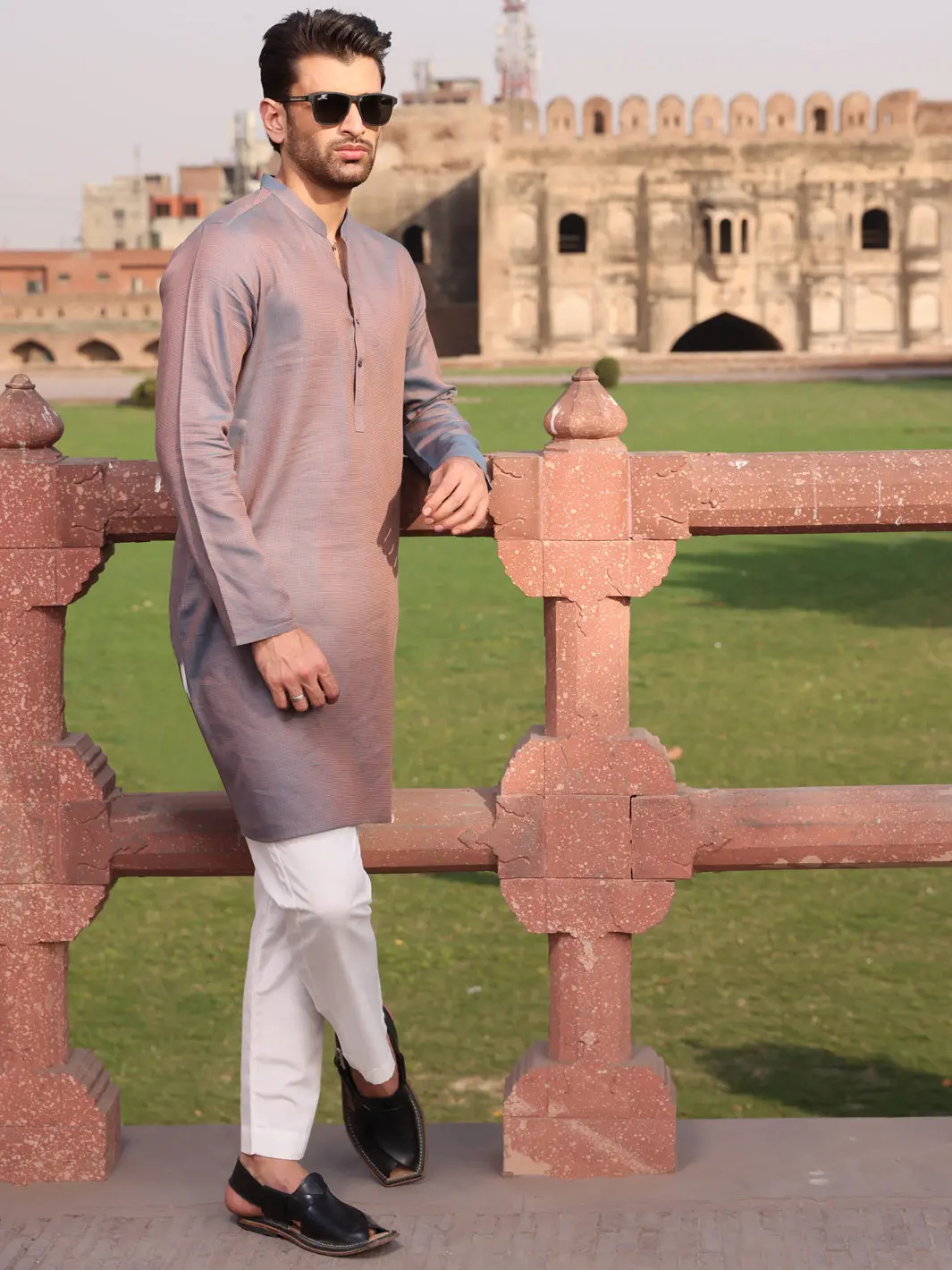 Purple Cotton Kurta - Al-K-927 1
