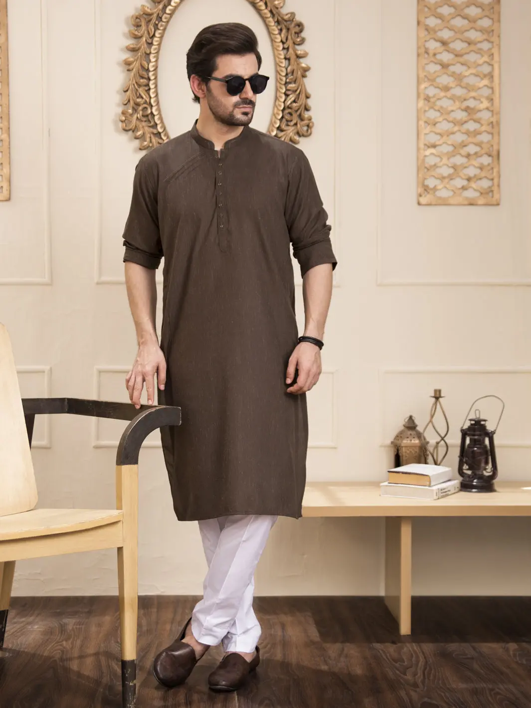 Olive Blended Kurta - Al-K-931 1