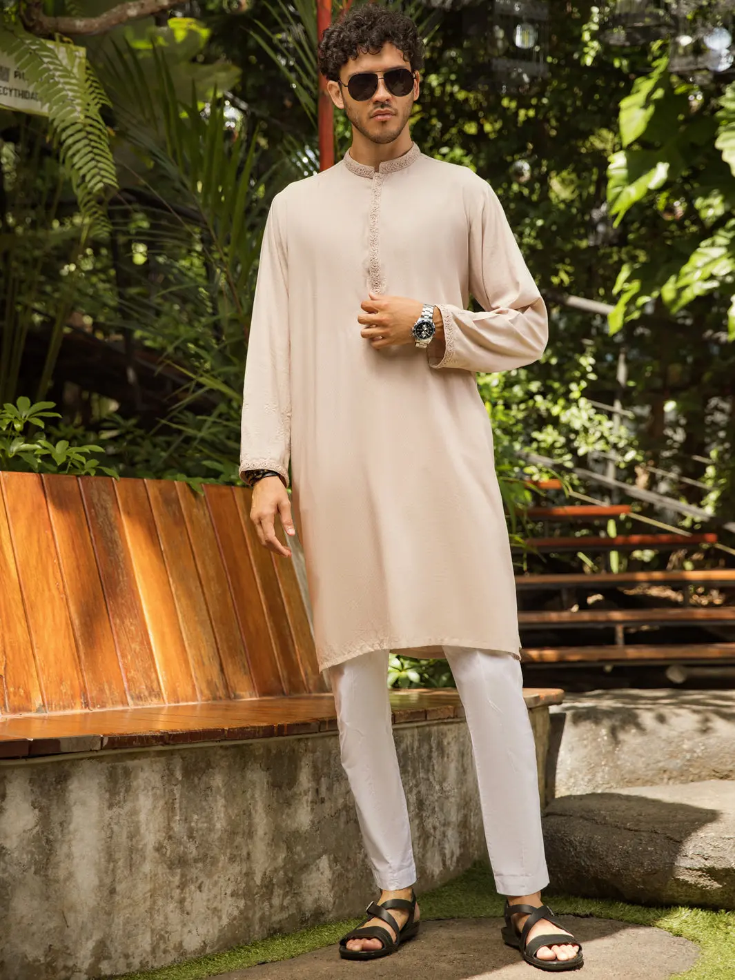 Peach Blended Kurta - Al-K-991 1