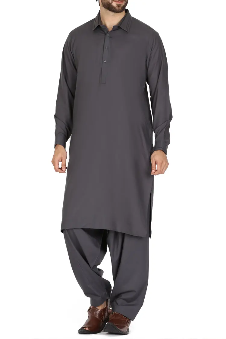 Green Blended Kameez Shalwar - Al-Ks-2370 1