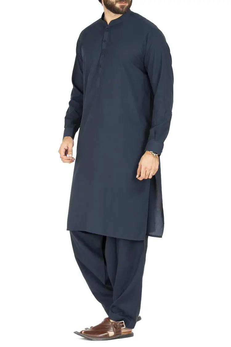Blue Blended Kameez Shalwar - Al-Ks-2444 1