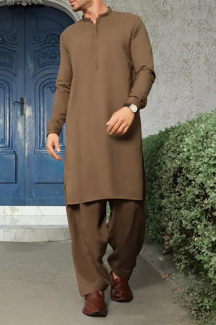 Green Blended Kameez Shalwar - Al-Ks-2465 1