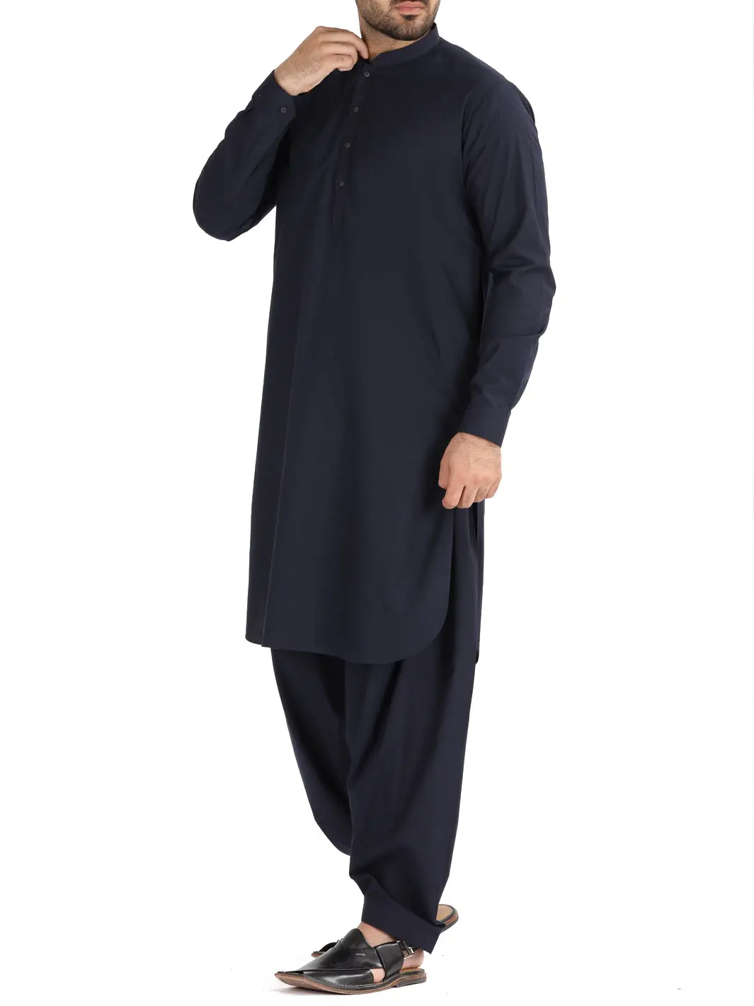 Blue Blended Kameez Shalwar - Al-Ks-2486 1
