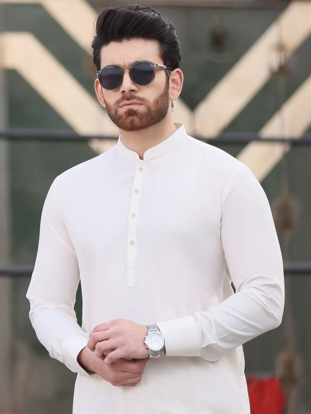 Off White Blended Kameez Shalwar - Al-Ks-2542 1