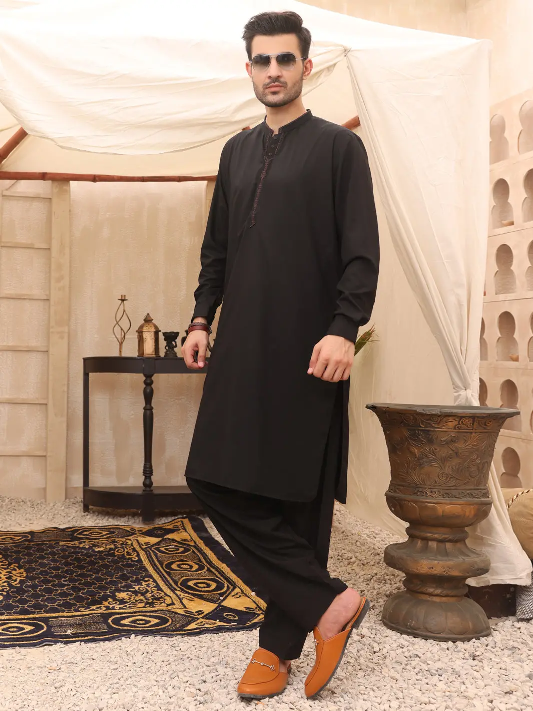 Black Kameez Shalwar - Al-Ks-2592B 1