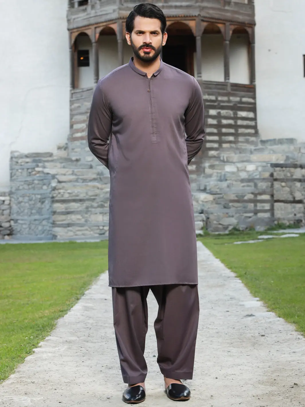 Purple Kameez Shalwar - Al-Ks-2760 1