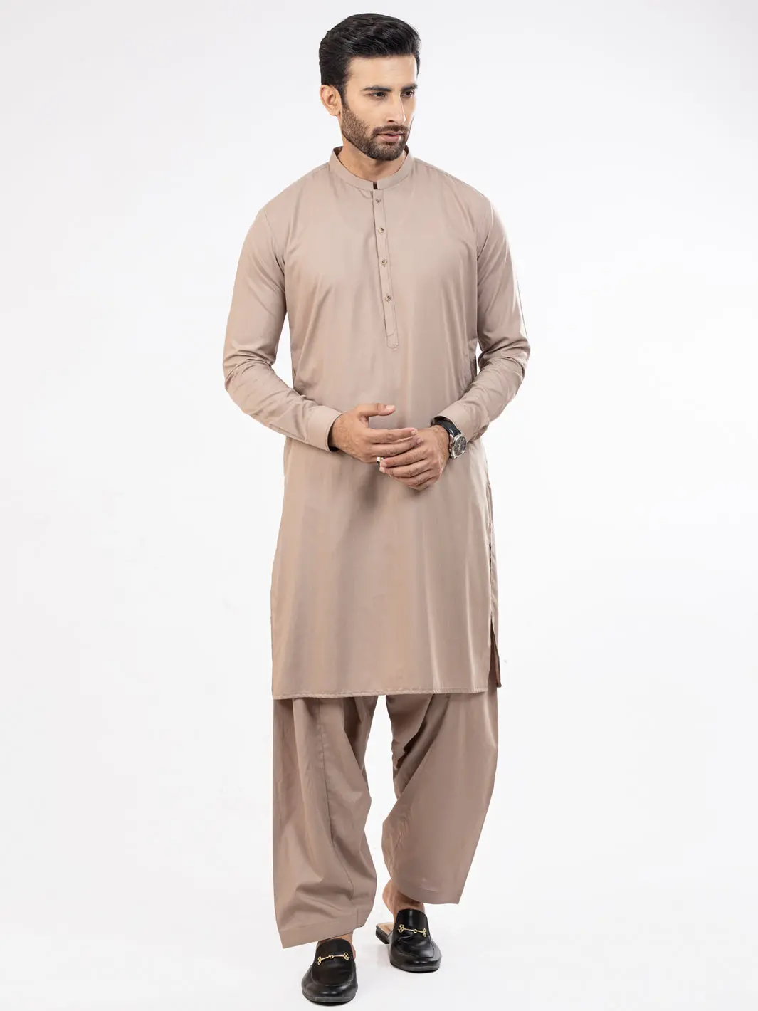 Beige Kameez Shalwar - Al-Ks-2815 1