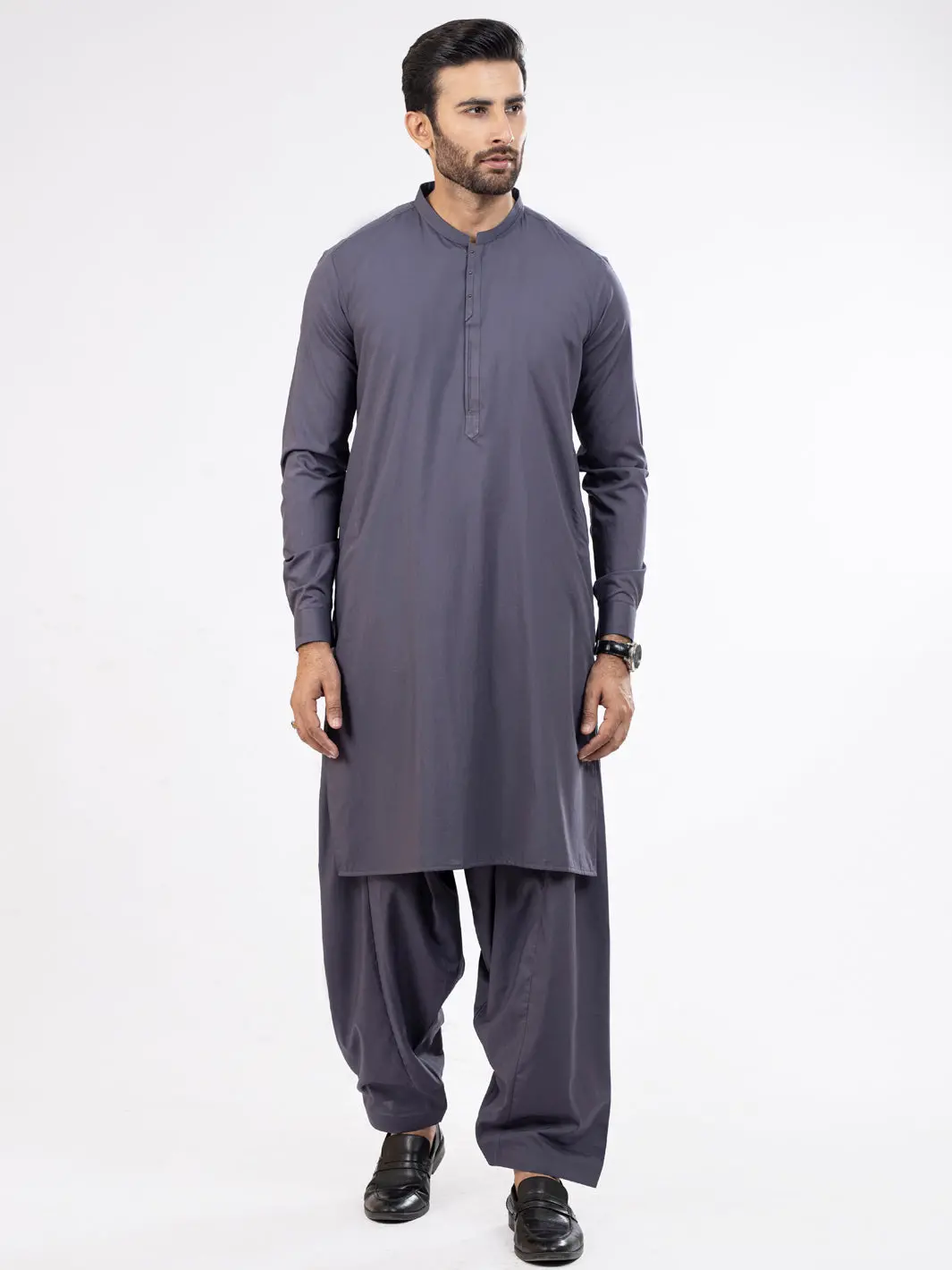 Grey Kameez Shalwar - Al-Ks-2827 1