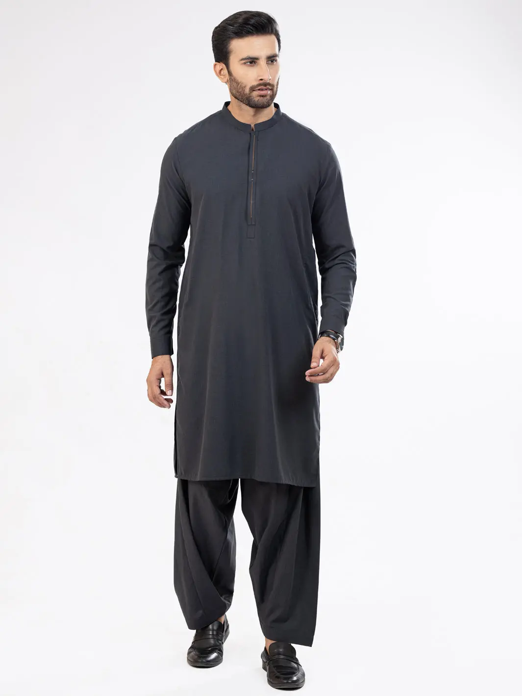 Grey Kameez Shalwar - Al-Ks-2861 1