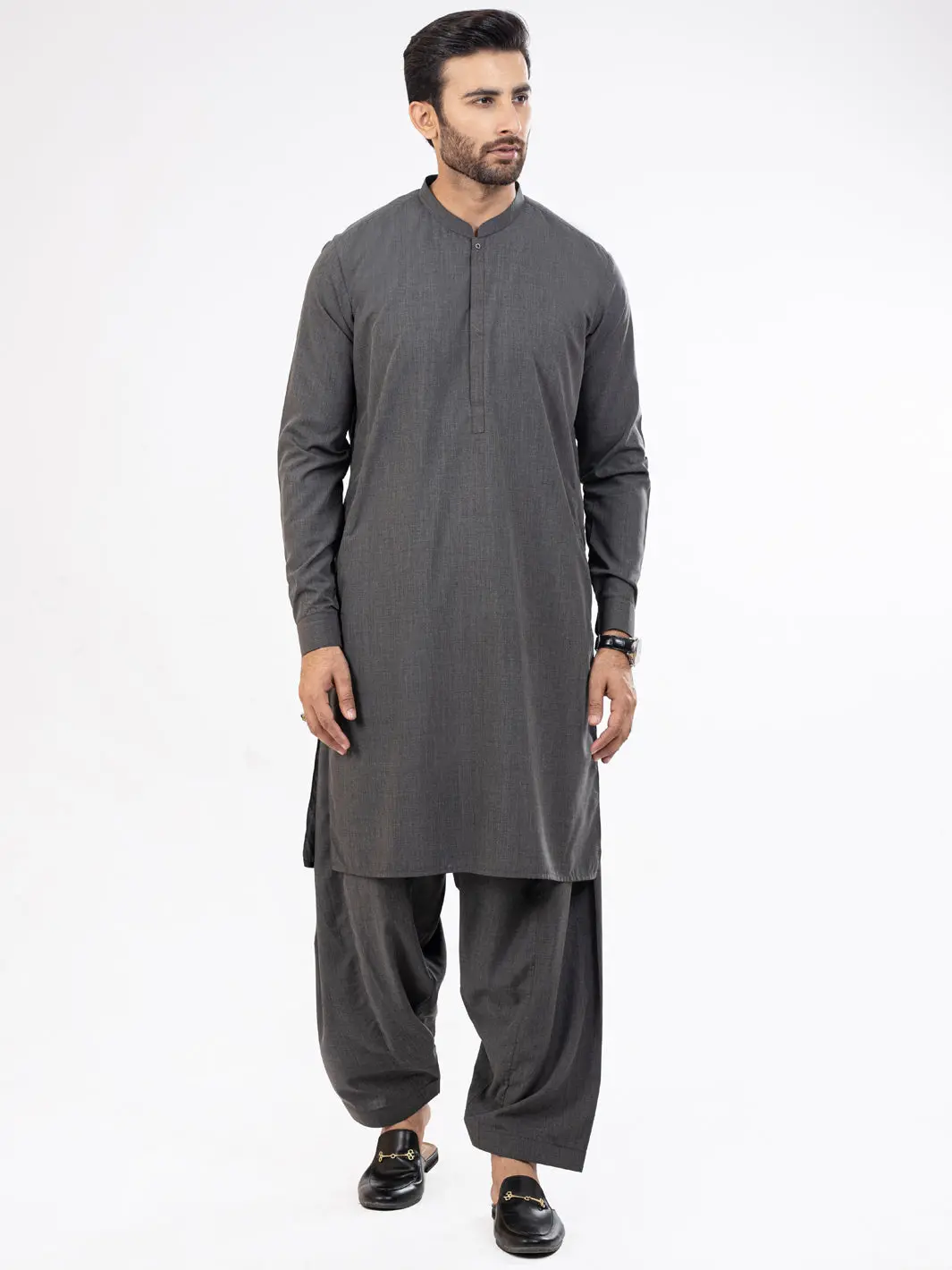Grey Kameez Shalwar - Al-Ks-2885 1