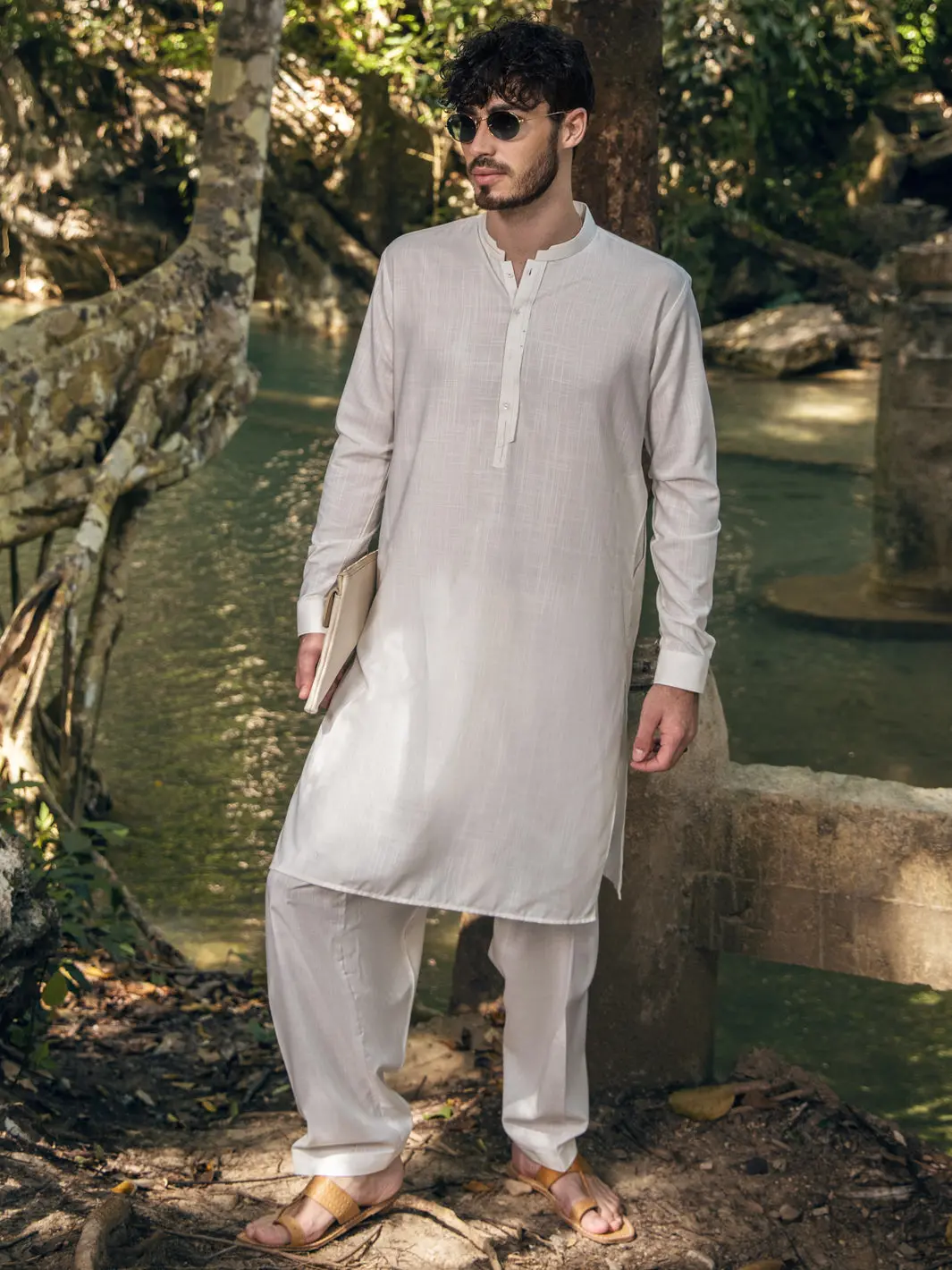 White Kameez Shalwar - Al-Ks-2894 1