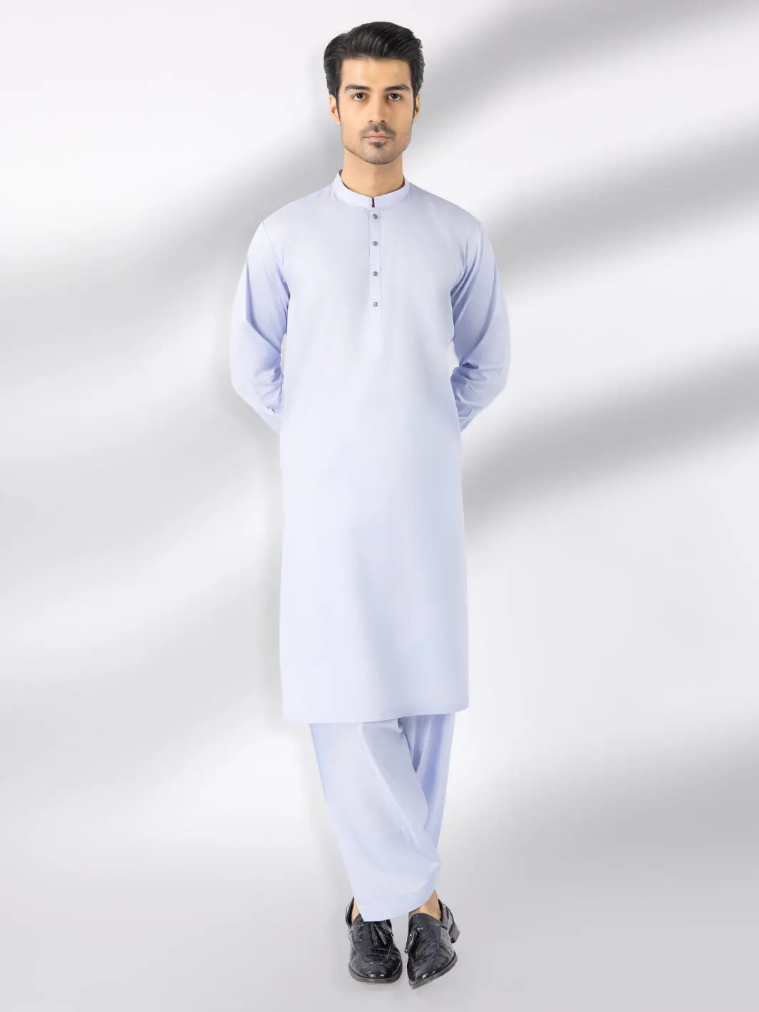 Lavender Blended Kameez Shalwar - Al-Ks-3243C 1