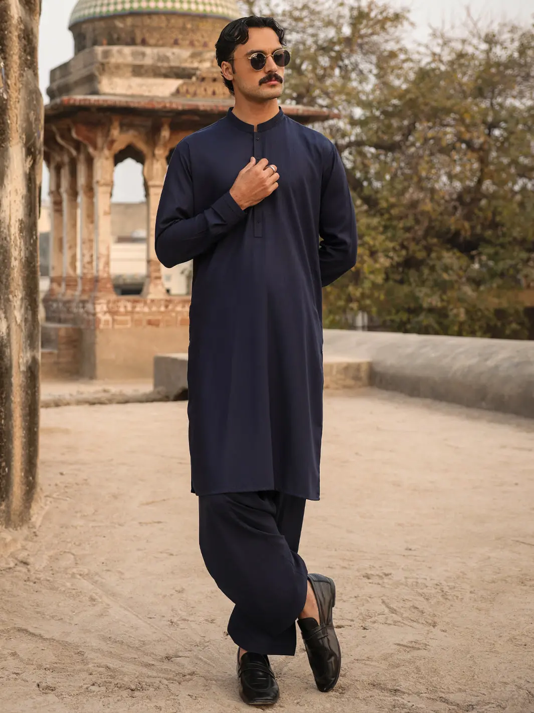Blue Cut & Sew Kameez Shalwar - Al-Ks-3277 1