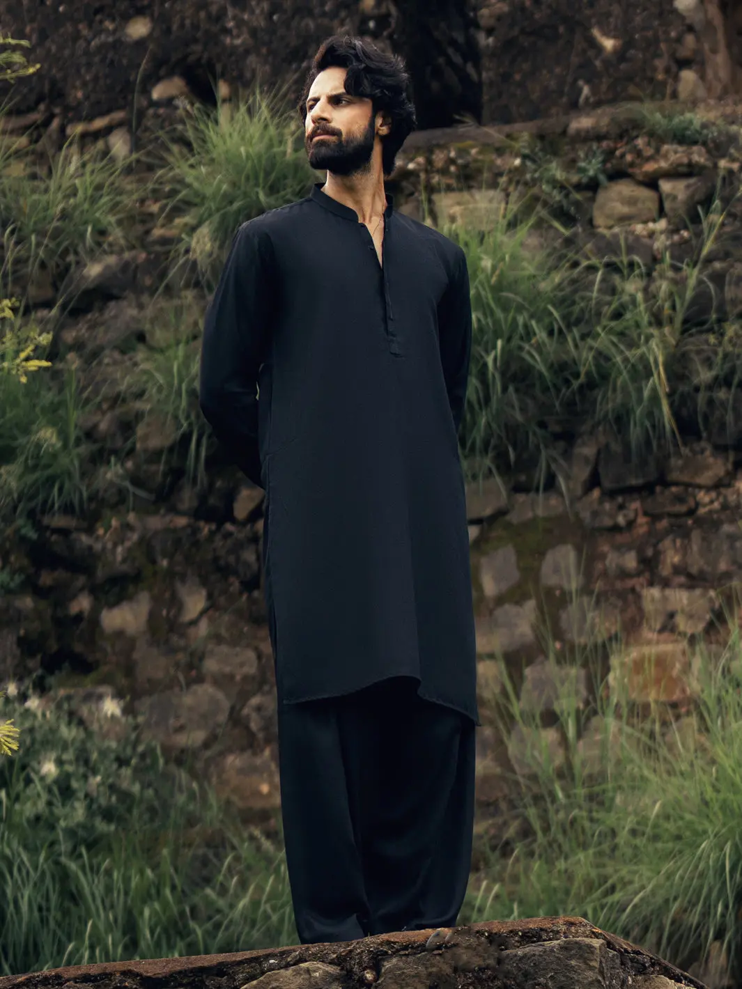 Black Kameez Shalwar - Al-Ks-3292 1