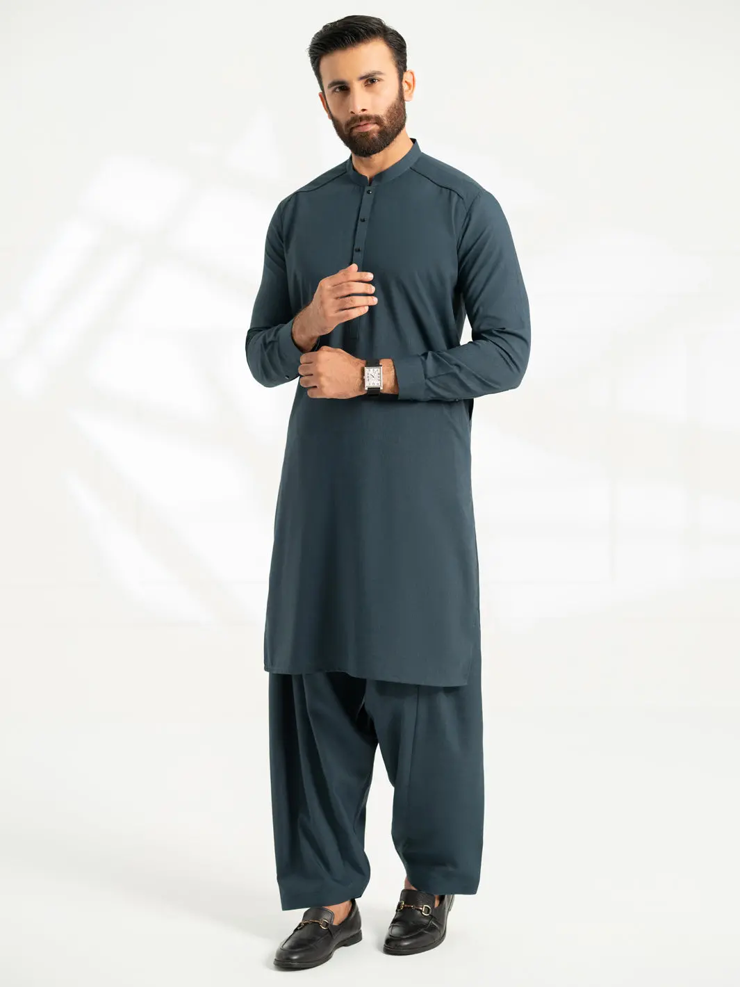 Teal Cut & Sew Kameez Shalwar - Al-Ks-3321 1