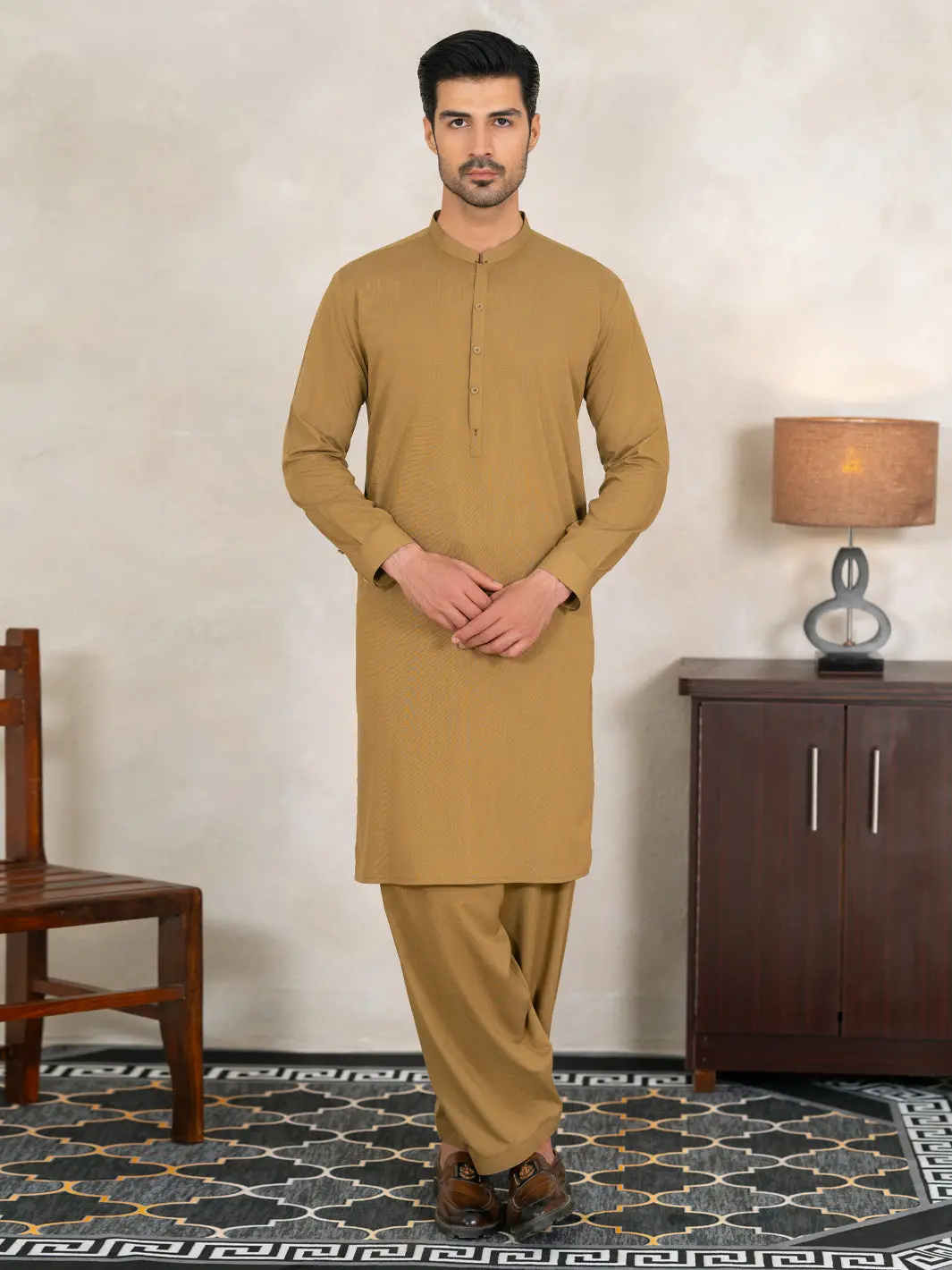 Green Cut & Sew Kameez Shalwar - Al-Ks-3352 1