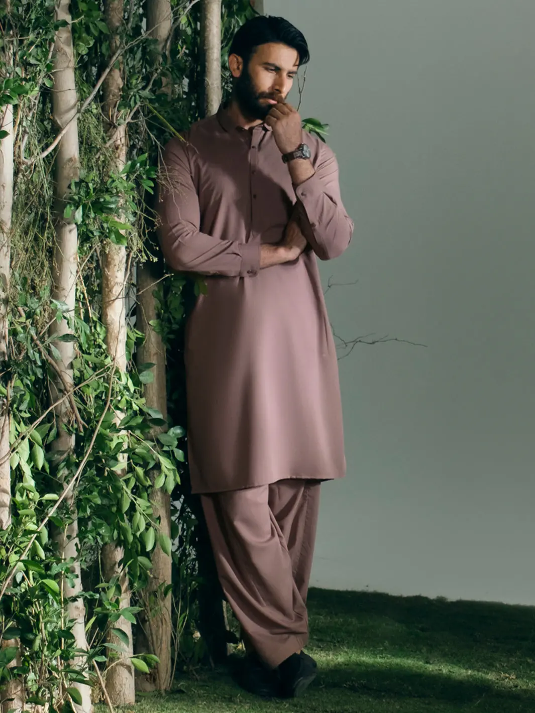 Tea Pink Cut & Sew Kameez Shalwar - Al-Ks-3353 1