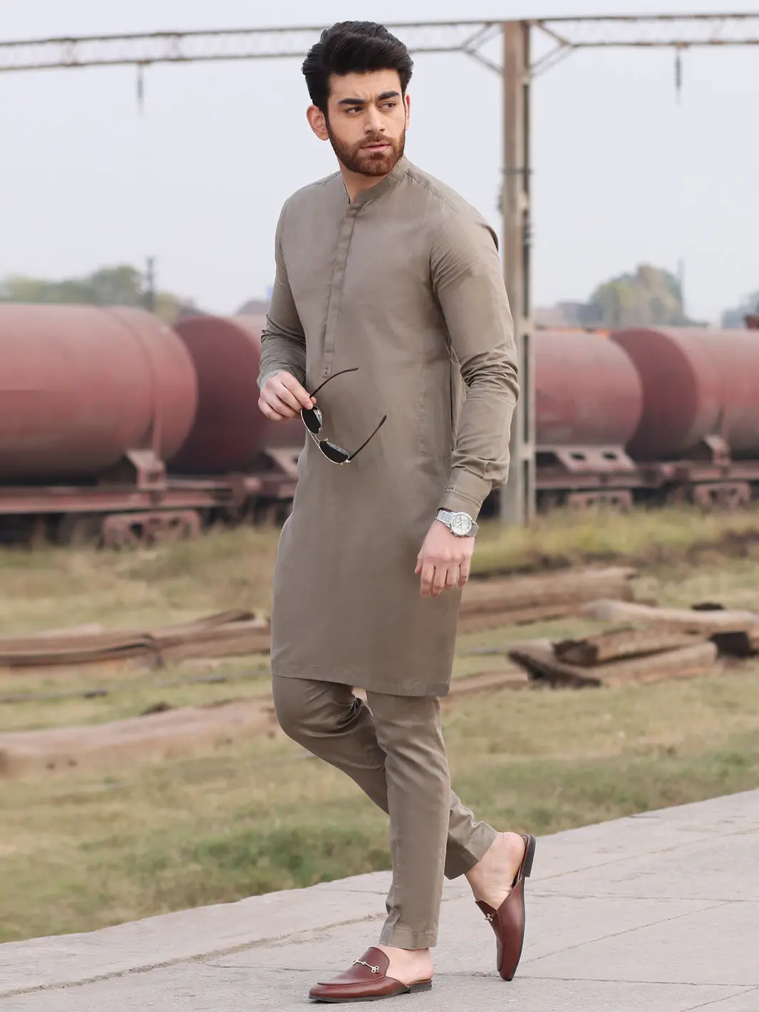 Green Cotton Kurta Pajama - Al-Kt-2555 1